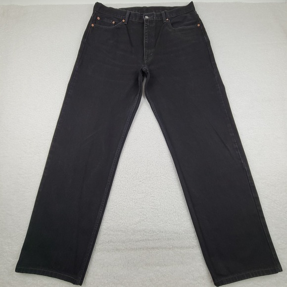 Levis 550 Relaxed Fit Jeans Mens 40‎ x 34 Measures 37 x 32.5 Black 100% Cotton - Picture 2 of 12